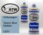 Preview: Volkswagen, Tarpon Blue Metallic, LE5V: 400ml Sprühdose + 400ml Klarlack - Set, von ATW Autoteile West.